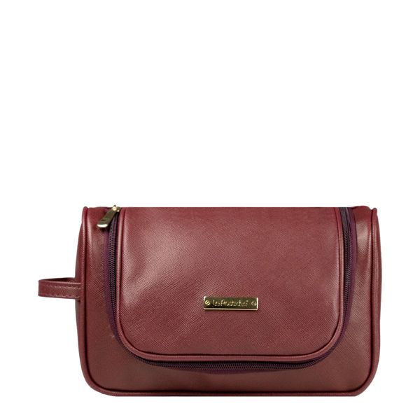 Necessaire Com Potes Saffiano EX239S Le Postiche VINHO