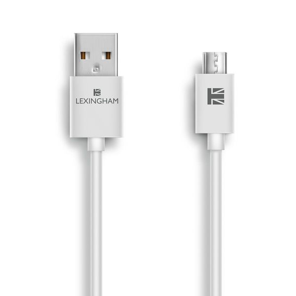 Cabo Micro USB Recarga e Sincronia Lexingham BRANCO