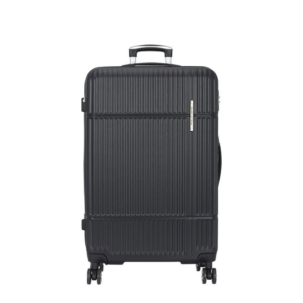Mala de Viagem Grande 32kg Rígida Rodas Giro 360° Shenzhen Polo King PRETO