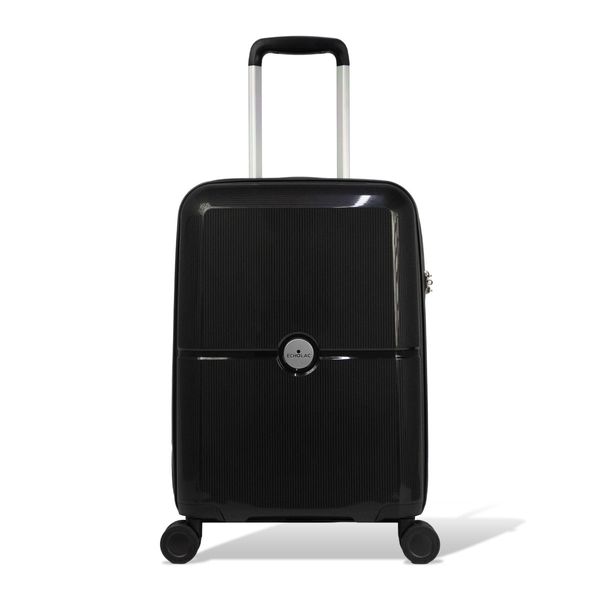 Mala Pequena de Bordo 10Kg Polipropileno Rodas Giro 360° Fusion Line Echolac PRETO
