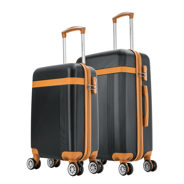 Kit malas de viagem 10kg e 23kg grafite Bruges Swiss Move Kit de malas de viagem P/M Bruges Swiss Move