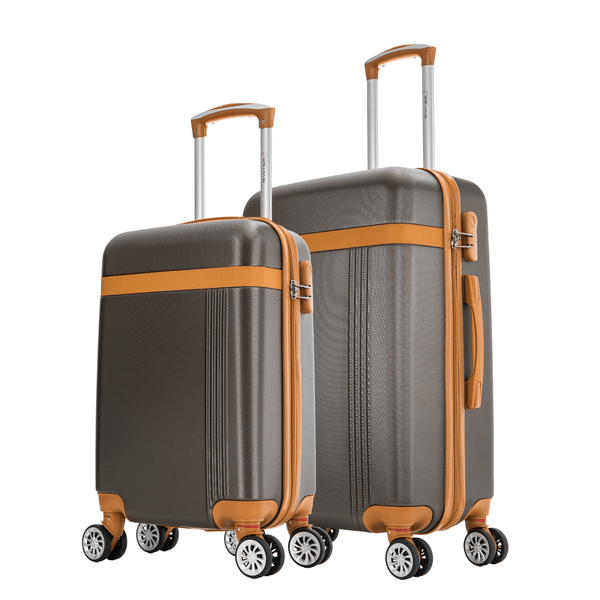 Kit malas de viagem 10kg e 23kg grafite Bruges Swiss Move Kit de malas de viagem P/M Bruges Swiss Move