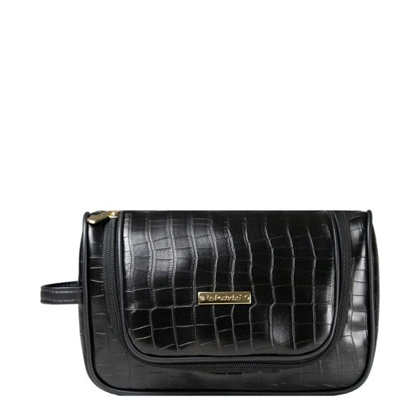 Necessaire Croco EX239 Le Postiche PRETO