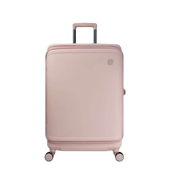 Mala Média 23kg Rígida com Rodas 360º Eco Line Echolac ROSA CLARO