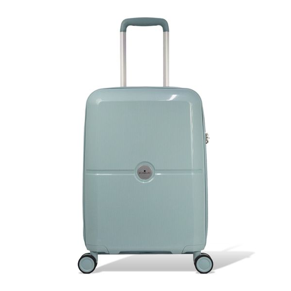 Mala Pequena de Bordo 10Kg Polipropileno Rodas Giro 360° Fusion Line Echolac AZUL CLARO