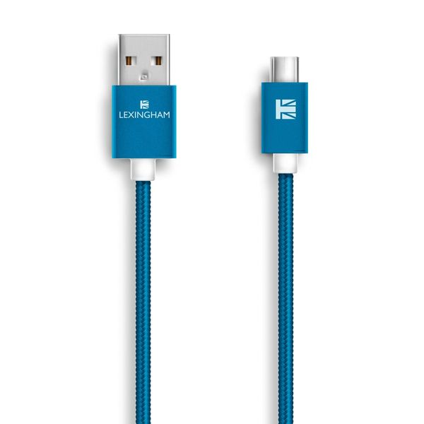 Cabo Micro USB Recarga e Sincronia Lexingham AZUL MÉDIO