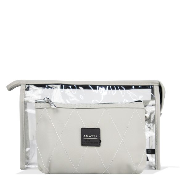 Kit Necesserie Feminina Amayra Cinza