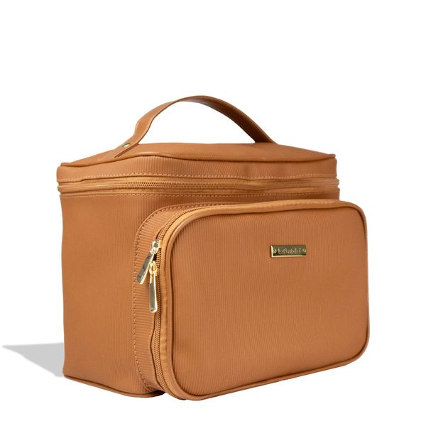 Necessaire Grande Canelada com Potes EX1077 Le Postiche CARAMELO