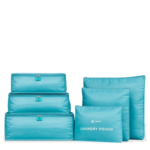 Organizar de Bagagem kit com 6 Peças Le Postiche AZUL