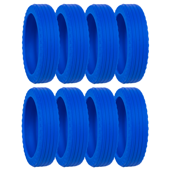 KIT 3 JOGOS COM 8 CAPAS PROTETORAS DE RODAS EM SILICONE - PRETO KIT 3 JOGOS COM 8 CAPAS PROTETORAS DE RODAS EM SILICONE AZUL