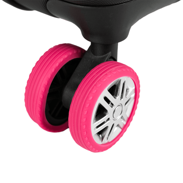 KIT 3 JOGOS COM 8 CAPAS PROTETORAS DE RODAS EM SILICONE - PRETO KIT 3 JOGOS COM 8 CAPAS PROTETORAS DE RODAS EM SILICONE ROSA
