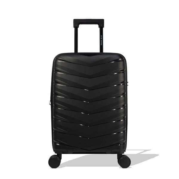 Mala Pequena de Bordo 10kg Polipropileno Rodas Giro 360° Victoria Travel Blue PRETO