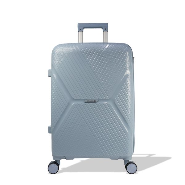 Mala Média 23kg Polipropileno Rodas Giro 360º Voxx Stradda AZUL CLARO
