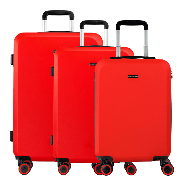 Kit 3 Malas Grande, Média e Bordo Uno Racer - Vermelho