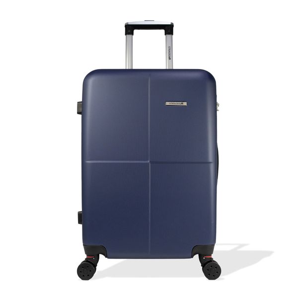 Mala de Viagem Média 23kg Rígida Rodas Giro 360° Verona Stradda AZUL MARINHO