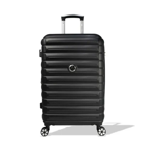 Mala de Viagem Media 23kg TSA Rígida com Rodas 360º Trancoso Polo King PRETO