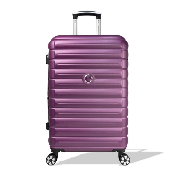 Mala de Viagem Grande 32kg Rígida com Rodas 360º Trancoso Polo King ROXO