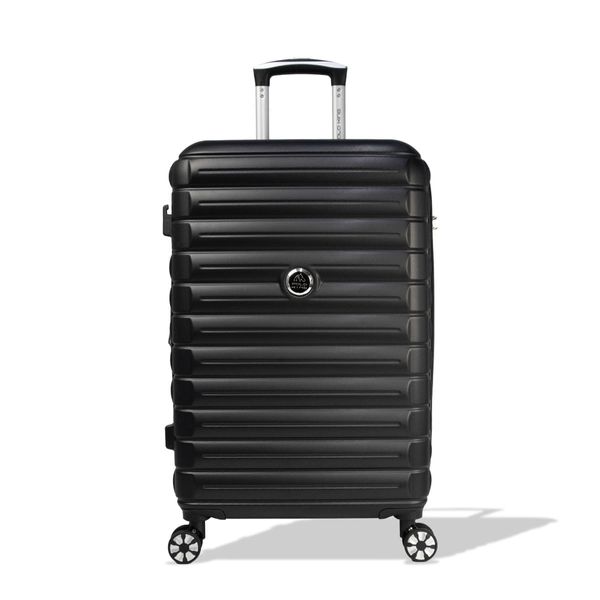 Mala de Viagem Média 23kg Rígida com Rodas 360º Trancoso Polo King PRETO